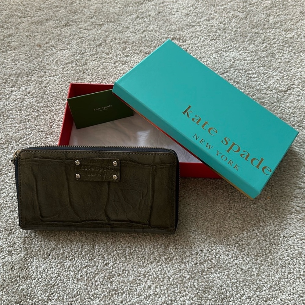 Kate Spade Full Size Wallet Green and purple